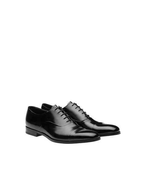 prada brushed leather laced oxford shoes|prada women's oxford shoes.